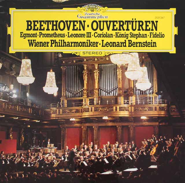 バーンスタインのベートーヴェン/序曲集　独DGG　3693　LP レコード
