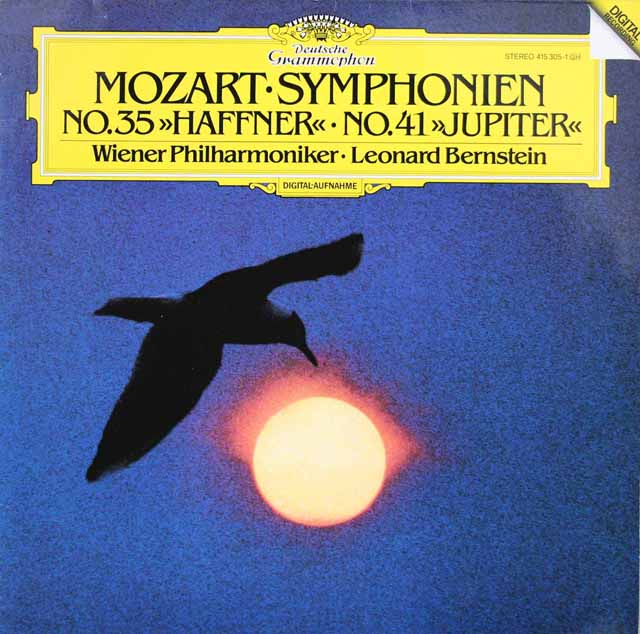 バーンスタインのモーツァルト/交響曲「ハフナー」、「ジュピター」　独DGG　3693　LP レコード