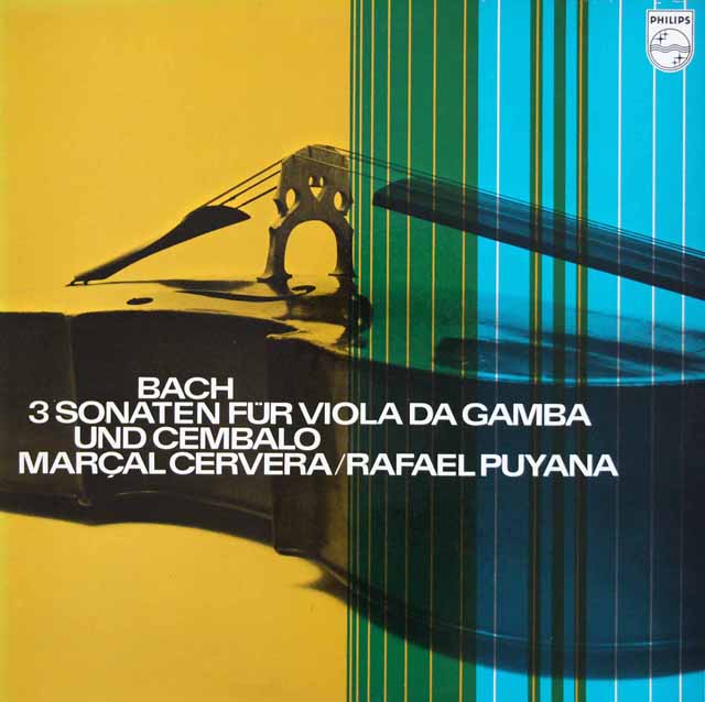 セルベラのバッハ/ヴィオラ・ダ・ガンバ・ソナタ集　蘭PHILIPS　3693　LP レコード