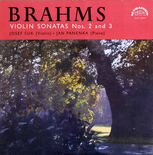 スーク、パネンカのブラームス/ヴァイオリンソナタ第2、3番　チェコSUPRAPHON　3693　LP レコード