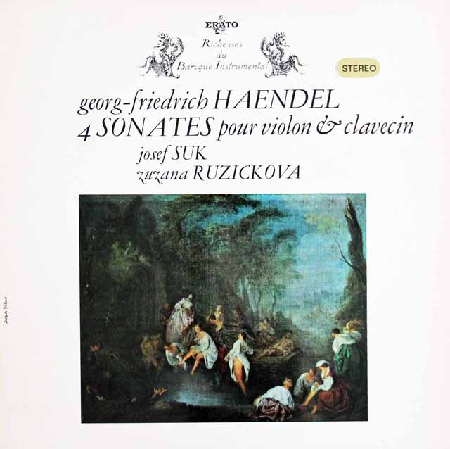 スーク、ルージイッチコヴァのヘンデル/ヴァイオリンとチェンバロのためのソナタ集　仏ERATO　3693　LP レコード