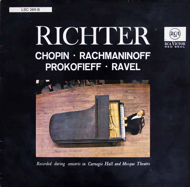 リヒテルのカーネギー・ホール、モスク劇場ライヴ　独RCA　3692　LP レコード