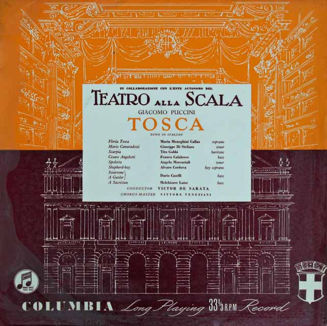 【オリジナル盤】　カラスのプッチーニ/「トスカ」　英Columbia　3316　LP レコード