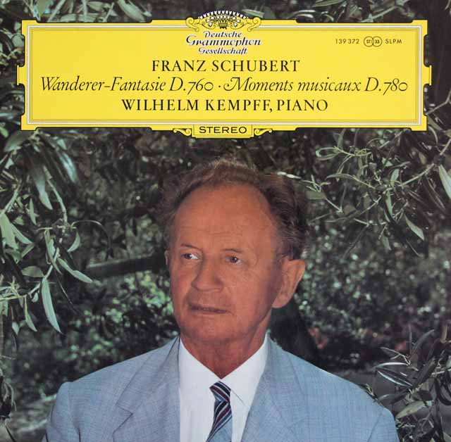 ケンプのシューベルト/さすらい人幻想曲、楽興の時　独DGG　3692　LP レコード