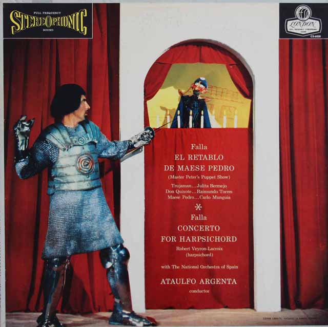【ブルー・バックジャケット】　アルヘンタのファリャ/「ペドロ親方の人形芝居」 ほか  　英LONDON　3317　LP レコード