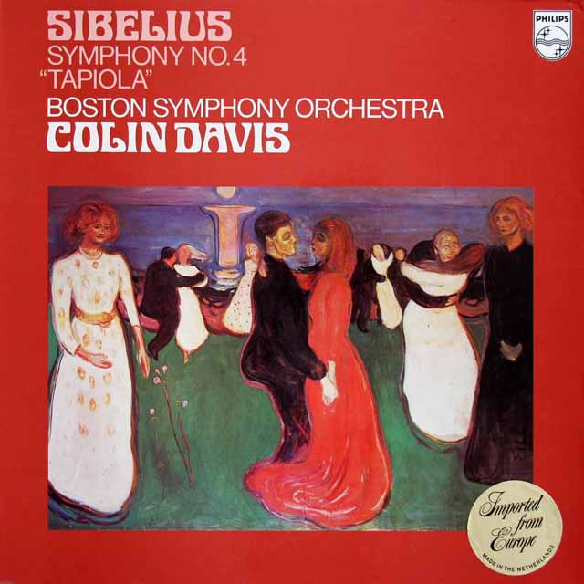 デイヴィスのシベリウス/交響曲第4番ほか　蘭PHILIPS　3317　LP レコード