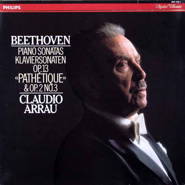 アラウのベートーヴェン/ピアノソナタ第3、8番「悲愴」　蘭PHILIPS　3317　LP レコード