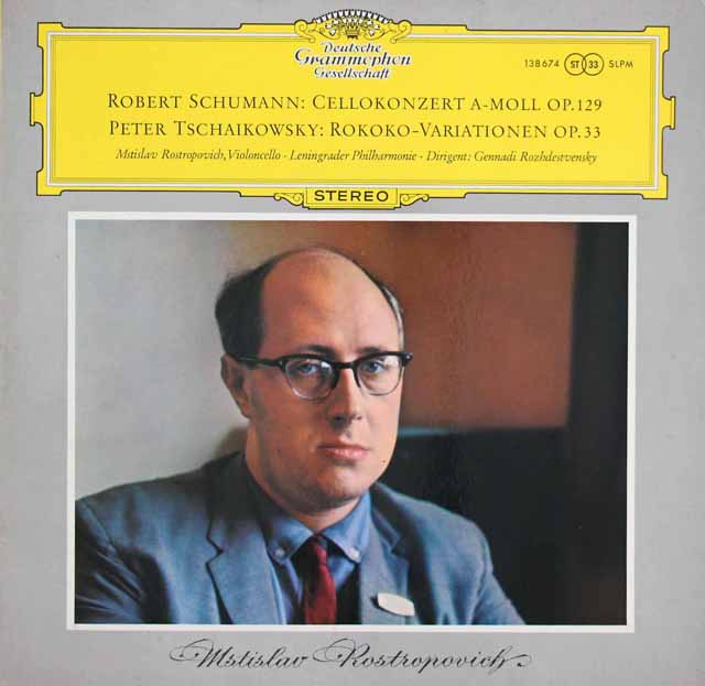 ロストロポーヴィチのシューマン/チェロ協奏曲ほか　独DGG　3692　LP レコード