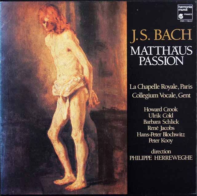 ヘレヴェッヘのバッハ/マタイ受難曲　仏HM　3692　LP レコード
