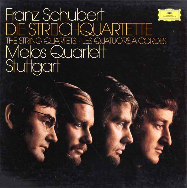 メロス四重奏団のシューベルト/弦楽四重奏曲全集　独DGG　3692　LP レコード