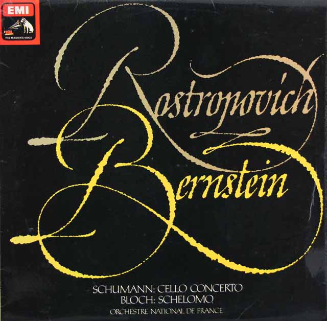 【オリジナル盤】　ロストロポーヴィチ&バーンスタインのシューマン/チェロ協奏曲ほか　英EMI　3319　LP レコード