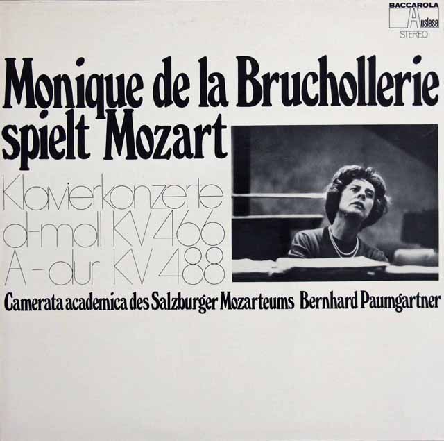 ブリュショルリ、パウムガルトナーのモーツァルト/ピアノ協奏曲第20、23番　独BACCAROLA　3692　LP レコード
