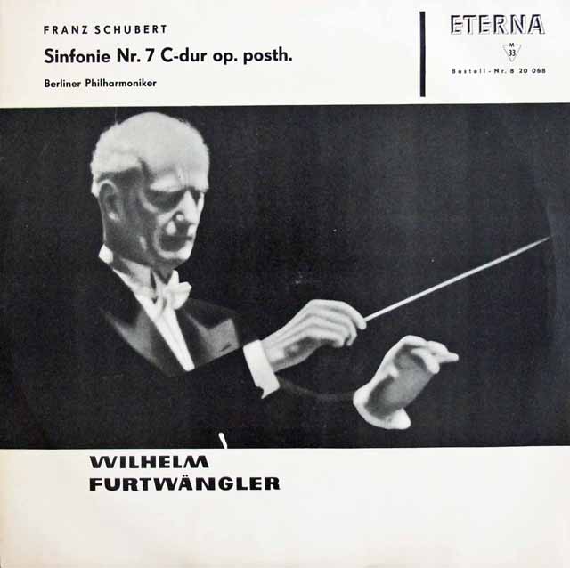 フルトヴェングラーのシューベルト/交響曲第7(9)番「ザ・グレイト」　独ETERNA　3319　LP レコード
