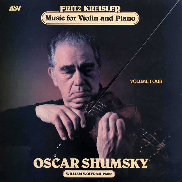 シュムスキーのクライスラー/ヴァイオリン小品集　第4巻　英ASV　3691　LP レコード