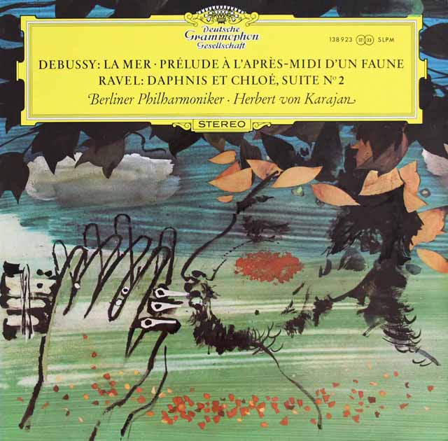 カラヤンのドビュッシー/「海」ほか　独DGG　3320　LP レコード
