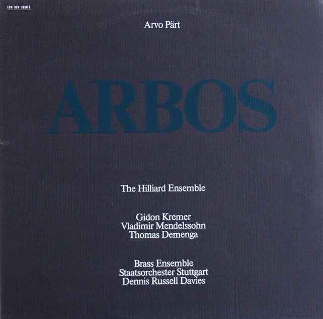 クレーメルらのアルヴォ・ペルト作品集　独ECM　3691　LP レコード