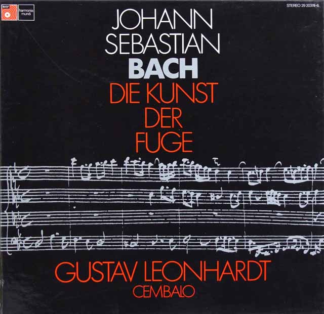 レオンハルトのバッハ/フーガの技法　独BASF/HM　3691　LP レコード