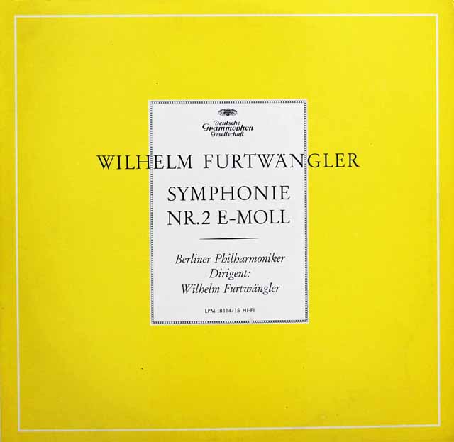 フルトヴェングラー自作自演/交響曲第2番　独DGG　3691　LP レコード