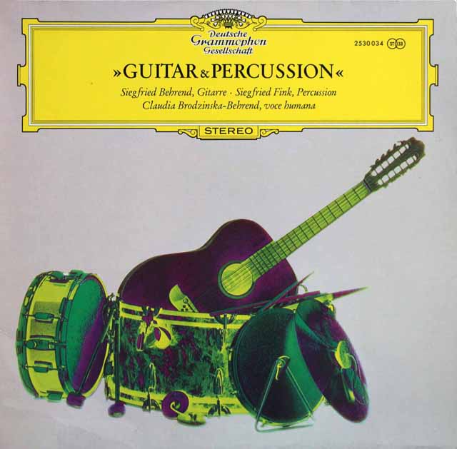 ベーレント、フィンクの自作自演/「ギターとパーカッション」　独DGG　3691　LP レコード