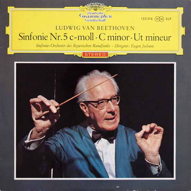 【10インチ盤/赤ステレオ/独最初期盤】　ヨッフムのベートーヴェン/交響曲第5番「運命」　独DGG　3691　SLP レコード
