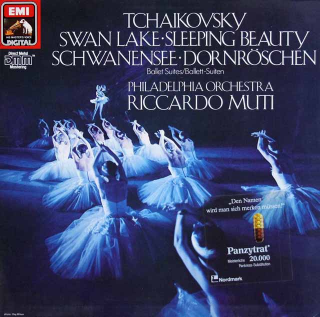 ムーティのチャイコフスキー/バレエ組曲「白鳥の湖」、「眠れる森の美女」　独EMI　3322　LP レコード
