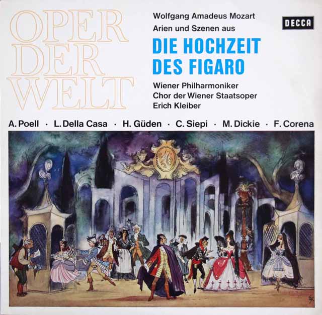 エーリヒ・クライバーのモーツァルト/「フィガロの結婚」（抜粋）　独DECCA　3322　LP レコード