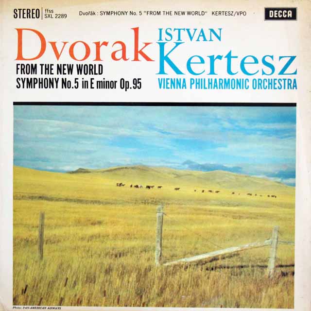 【オリジナル盤】　ケルテスのドヴォルザーク/交響曲第9(5)番「新世界より」　英DECCA　3323　LP レコード