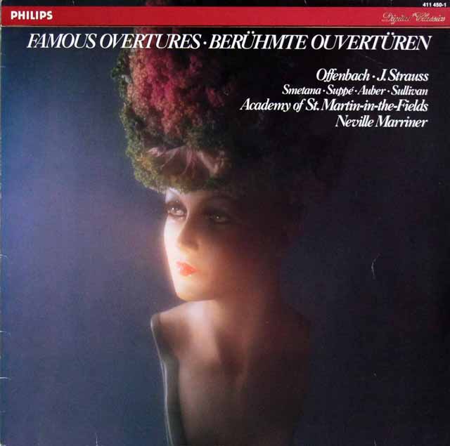 マリナーのJ.シュトラウス/「こうもり」序曲ほか　蘭PHILIPS　3625　LP レコード