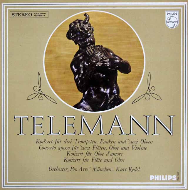 レーデルのテレマン/協奏曲集　蘭PHILIPS　3625　LP レコード