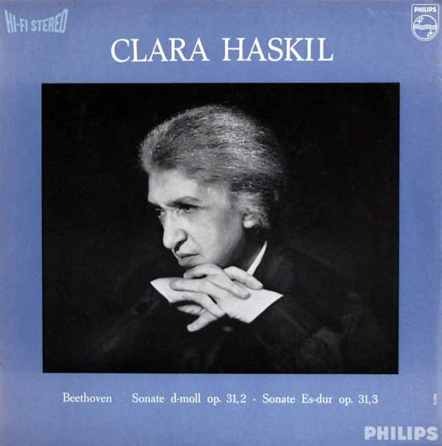 ハスキルのベートーヴェン/ピアノソナタ第17番「テンペスト」、第18番　蘭PHILIPS　3323　LP レコード