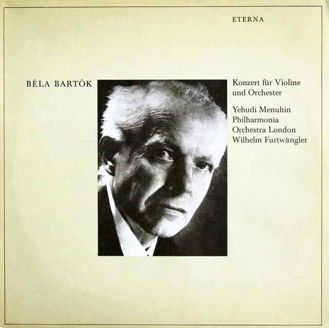 メニューイン、フルトヴェングラーのバルトーク/ヴァイオリン協奏曲第2番　独ETERNA　3625　LP レコード