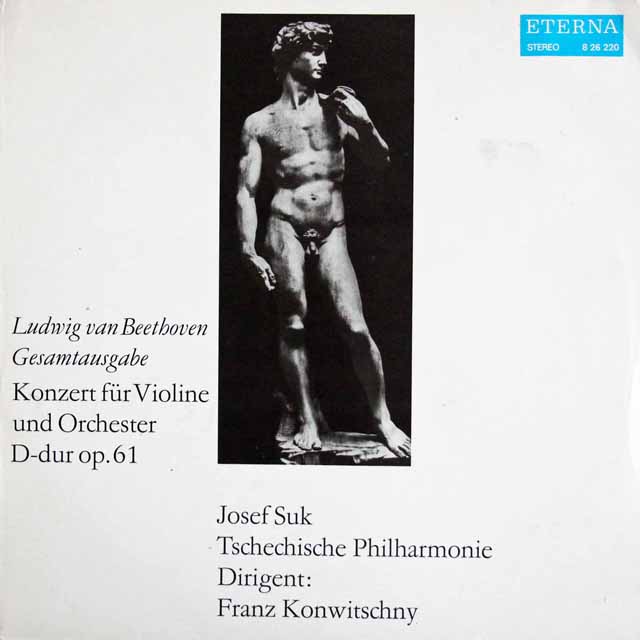 スーク&コンヴィチュニーのベートーヴェン/ヴァイオリン協奏曲　 独ETERNA　3323　LP レコード