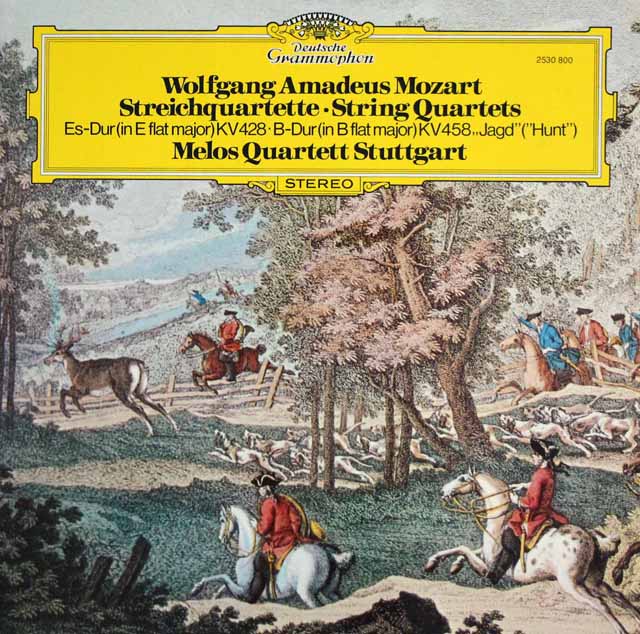 メロス四重奏団のモーツァルト/弦楽四重奏曲第16、17番「狩」　独DGG　3625　LP レコード