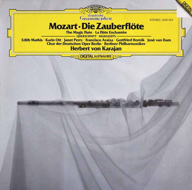 カラヤンのモーツァルト/「魔笛」抜粋　独DGG　3323　LP レコード