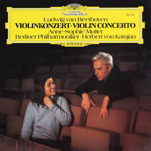 ムター、カラヤンのベートーヴェン/ヴァイオリン協奏曲　独DGG　3625　LP レコード