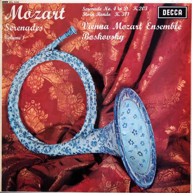 【オリジナル盤】　ボスコフスキーのモーツァルト/セレナーデ第4番ほか　英DECCA　3324　LP レコード