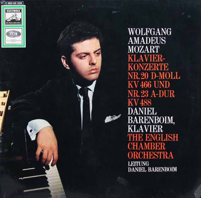 バレンボイムのモーツァルト/ピアノ協奏曲第20、23番　独EMI　3324　LP レコード