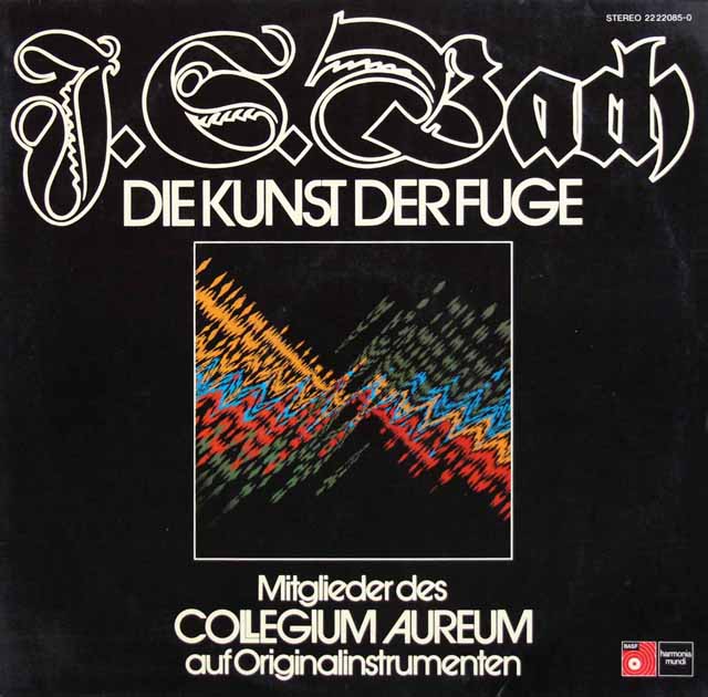 コレギウム・アウレウムのバッハ/フーガの技法　独HM　3627　LP レコード