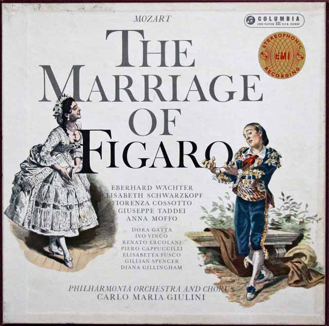 【オリジナル盤】　ジュリーニのモーツァルト/「フィガロの結婚」全曲　英Columbia　3324　LP レコード