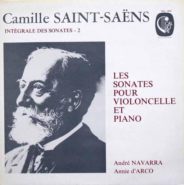 ナヴァラのサン=サーンス/チェロ・ソナタ 第1、2番   仏CALLIOPE　3627　LP レコード