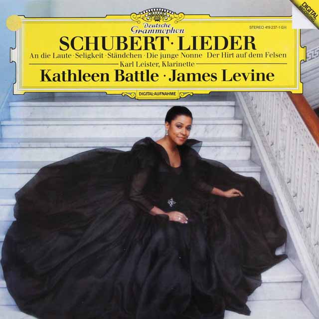 バトル、レヴァインのシューベルト/「屋根の上の羊飼い」ほか歌曲集　独DGG　3627　LP レコード