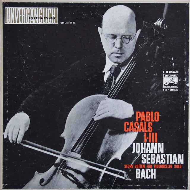 【独最初期盤】　カザルスのバッハ/無伴奏チェロ組曲全集　独ELECTROLA　3324　LP レコード