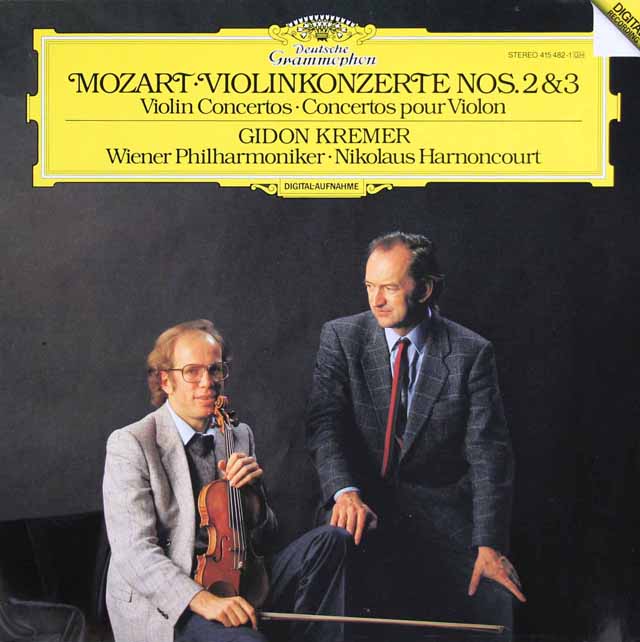 クレーメル、アーノンクールのモーツァルト/ヴァイオリン協奏曲第2、3番　独DGG　3690　LP レコード