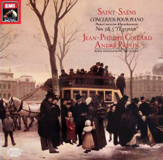 コラール、プレヴィンのサン=サーンス/ピアノ協奏曲第2、4番　独EMI　3690　LP レコード