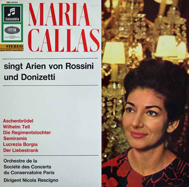 カラスのロッシーニ&ドニゼッティ/アリア集　独Columbia　3325　LP レコード