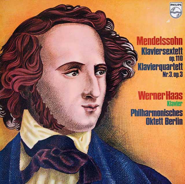 ハース&ベルリンフィル八重奏団のメンデルスゾーン/六重奏曲ほか　蘭PHILIPS　3325　LP レコード