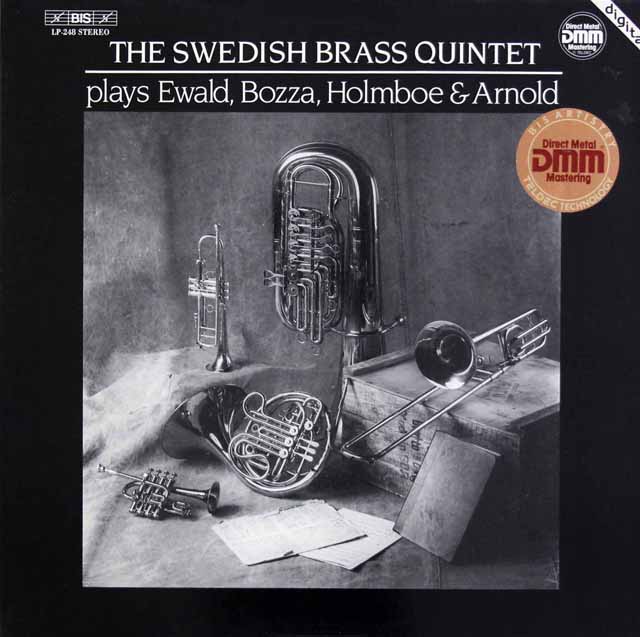 スウェーデン金管五重奏団のエヴァルト/金管五重奏曲第3番ほか　独BIS　3690　LP レコード