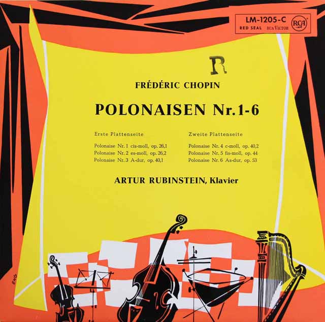 ルービンシュタインのショパン/ポロネーズ集　独RCA　3325　LP レコード
