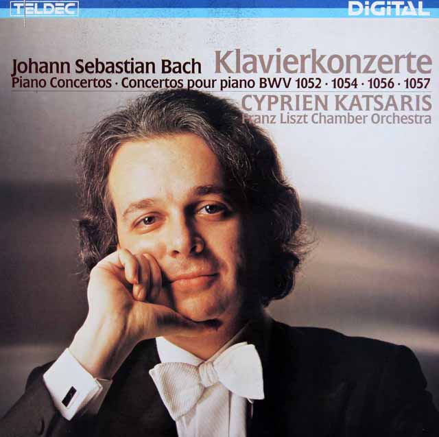 カツァリスのバッハ/ピアノ協奏曲集　独TELDEC　3689　LP レコード