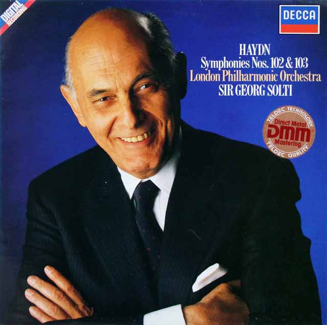 ショルティのハイドン/交響曲第102番、第103番「太鼓連打」　独DECCA　3689　LP レコード
